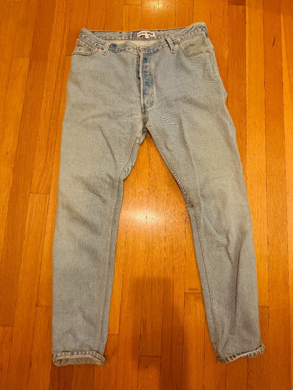 RE/DONE x Levis Skinny Straight Jean Light Blue